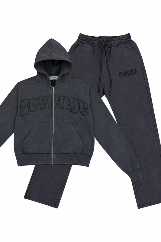 Distressed Tracksuit - Vintage Black