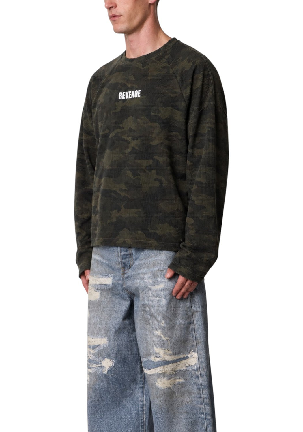 Camo Waffle Longe-Sleeve