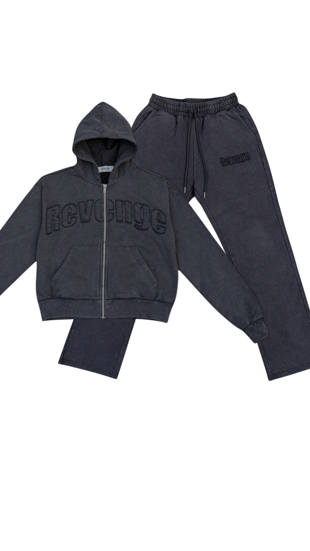 Distressed Tracksuit - Vintage Black