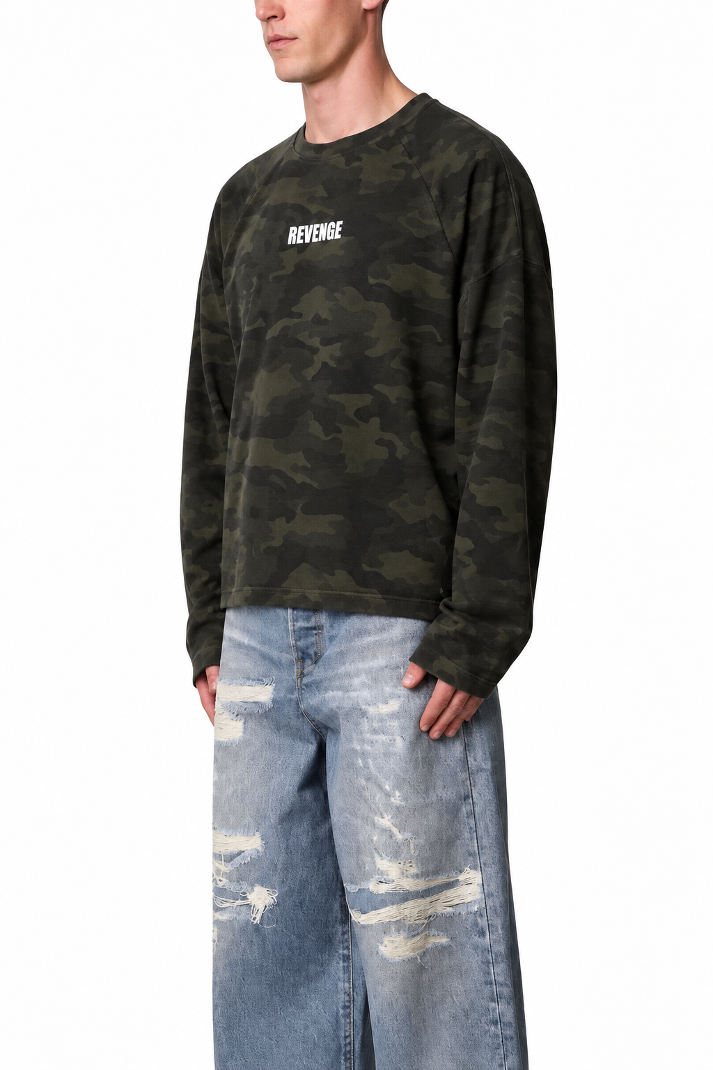Camo Longe-Sleeve